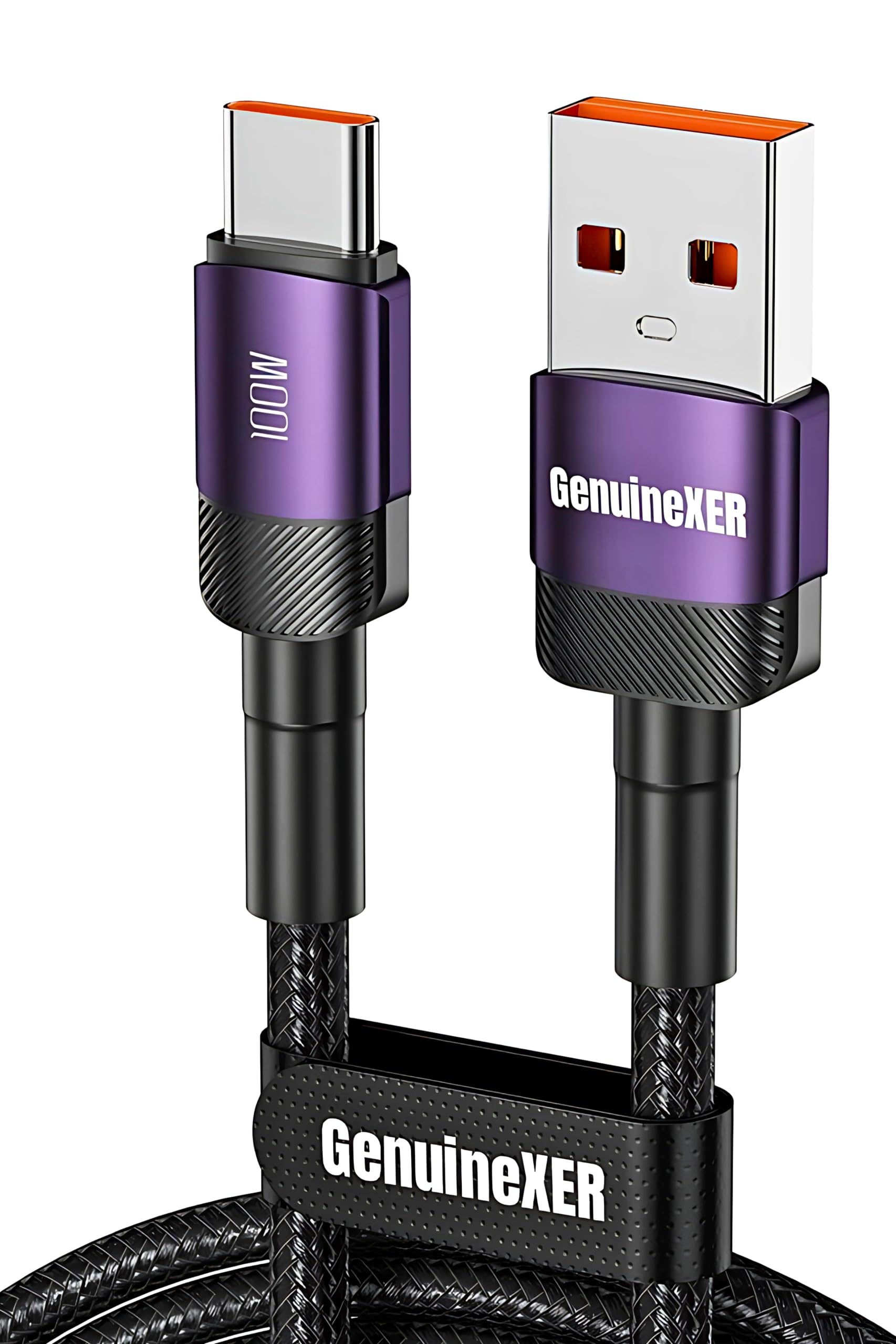 GenuineXER USB To Type C Fast Charging Cable | 6A Output & Fast Data Sync Cord Up to 480Mbps, Dura Nylon Braided Metal Shell, Supports 35W, 45W, 65W Fast Charging (New Upgraded) | 1 Meter (B0D3HX5DZH) Amazon Price History, Amazon Price Tracker