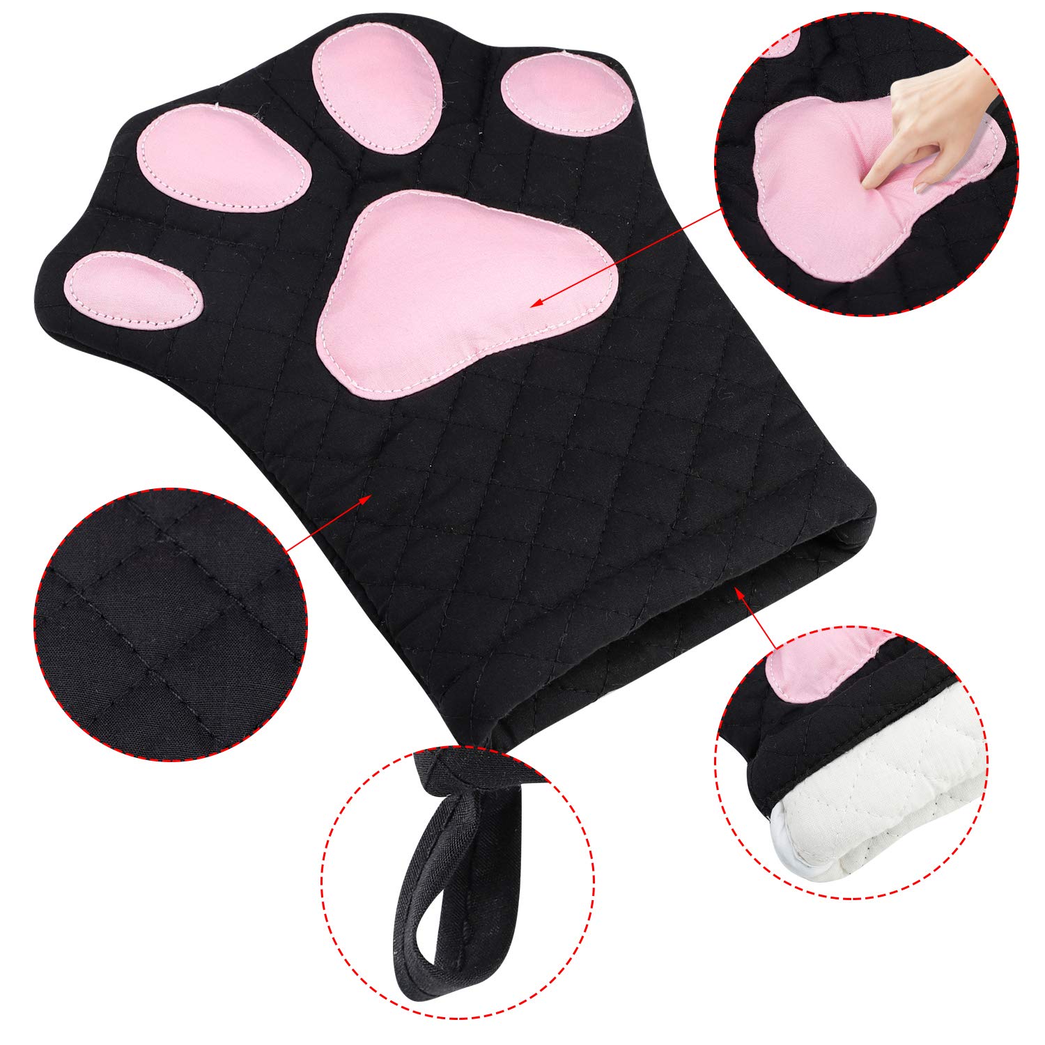 2 Guanti Da Forno Divertenti 'Baking Is My Therapy' - Antiscivolo In Silicone, Resistenti Al Calore 200°C
