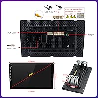 Vista 8 de Android doble DIN 10 pulgadas pantalla táctil Bluetooth coche estéreo con navegación GPS, Bluetooth y radio FM cámara de respaldo, Steeling Wheel
