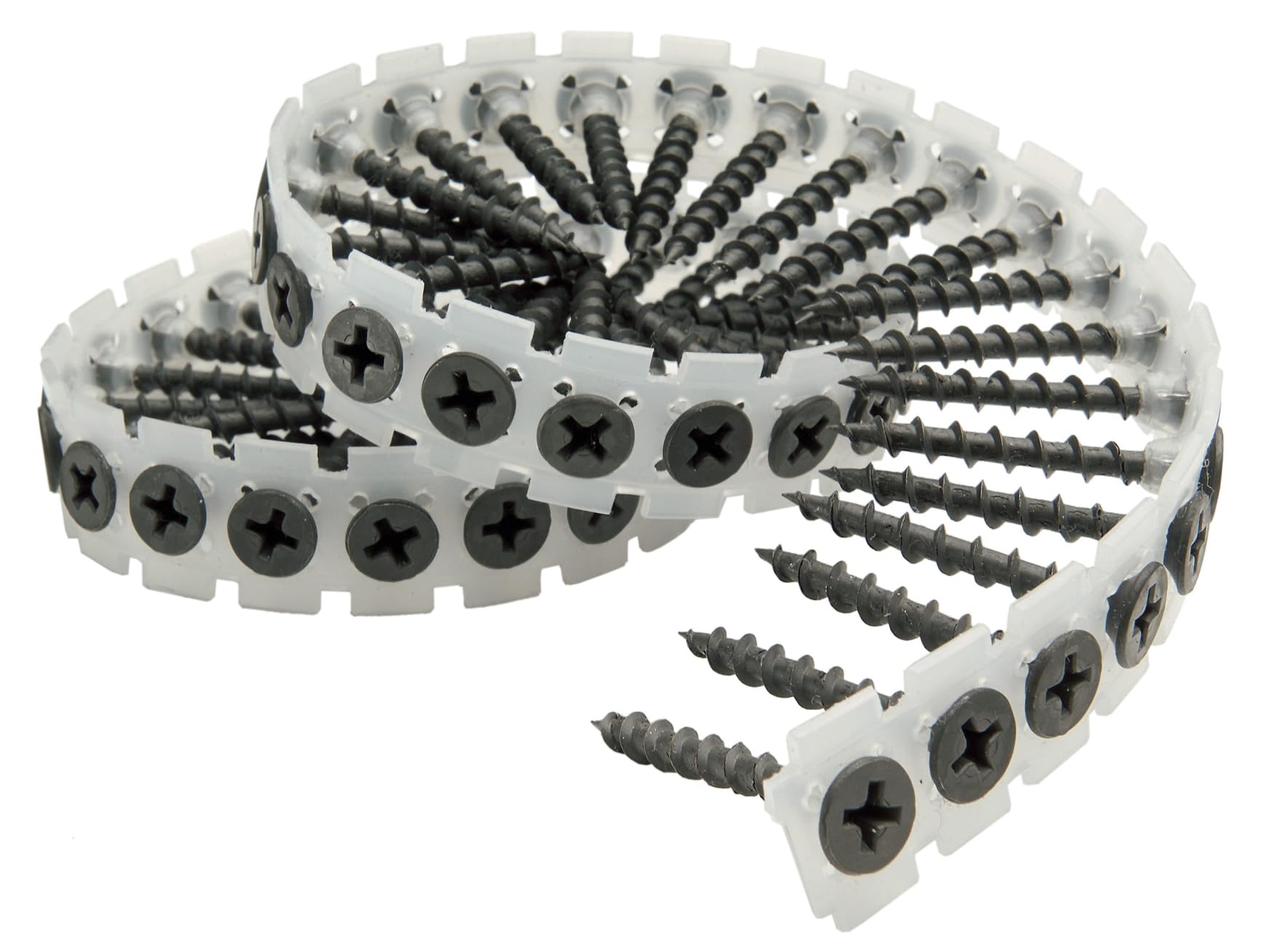 SENCO 39A35MP Drywall to Wood Screw PH2 Phosphated – 3.9x35mm Coarse Thread - Sharp Point - Bugle Head - Plastic‑Collated 1000pcs for Indoor Drywall Installation, Black