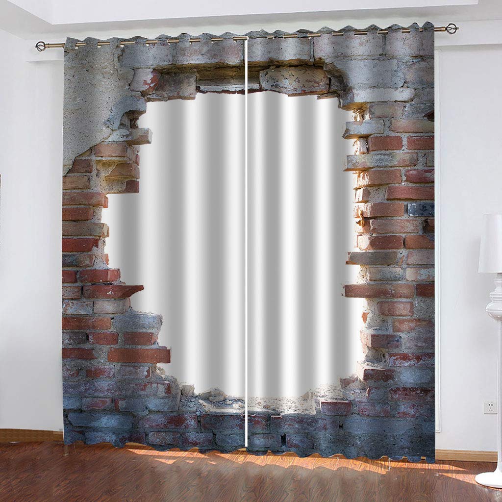 ONDIAN Bevande Alla Birra Digital Printed Curtains,Moda Creativa Stampa 3D Tenda Termica Isolante,Tende Oscuranti Con Occhielli,per Soggiorno Da Letto Balcone Finestra,184Lx92Wcm x2