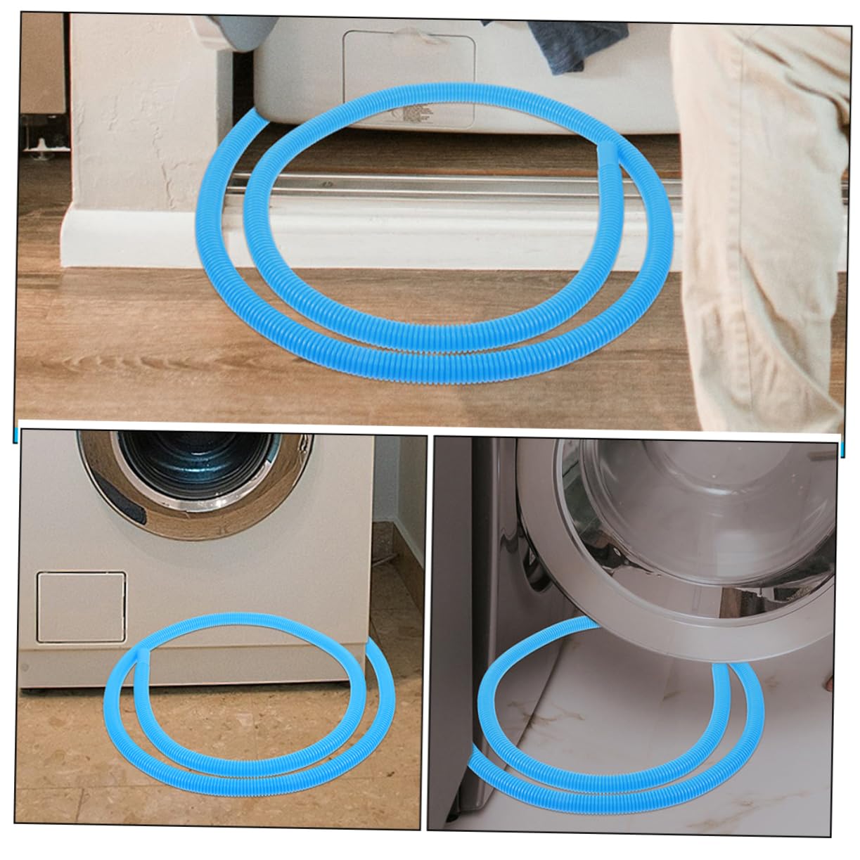 Hemobllo 10piezas Manguera De Desagüe Para Lavadora De Mangueras De Extensión De Abrazaderas Compatible Lavadoras Semiautomáticas y Aire Acondicionado Interior De Material Pe Resistente