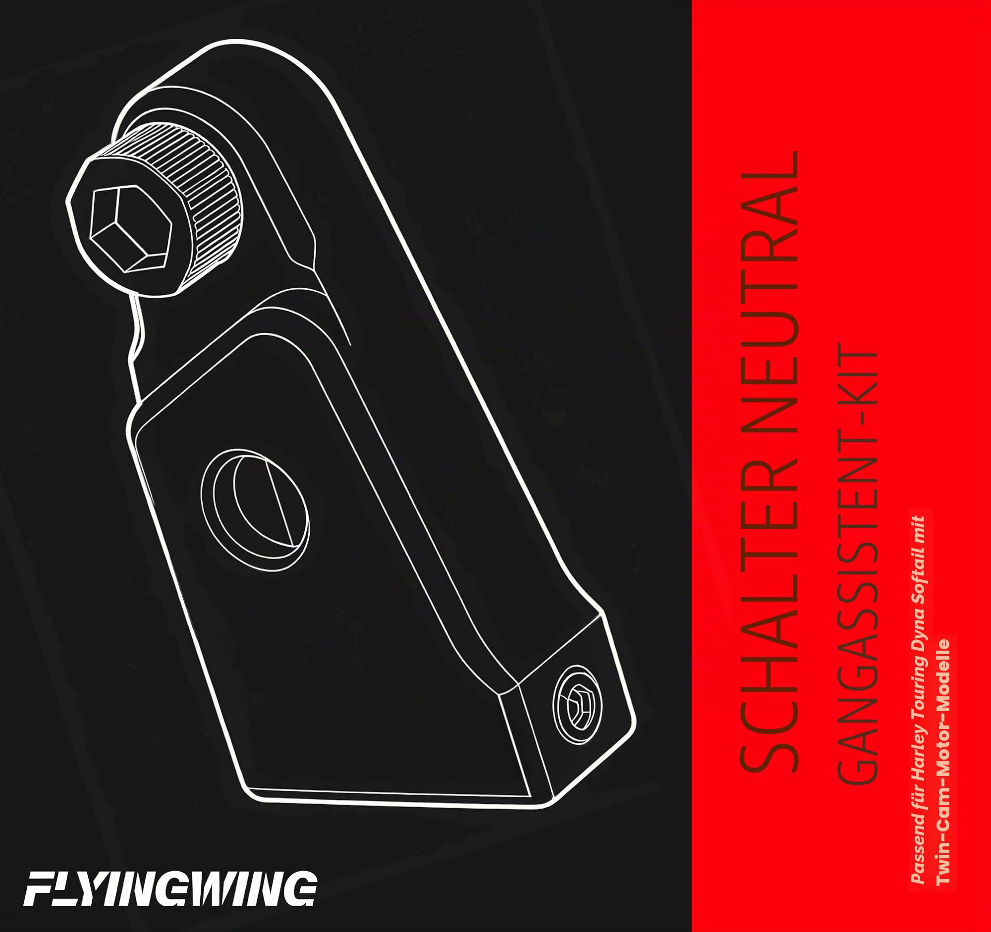 EZ Shift Neutral Gear Assist Kit für Harley Touring Dyna Softail Doppelnockenmotor Schwarz