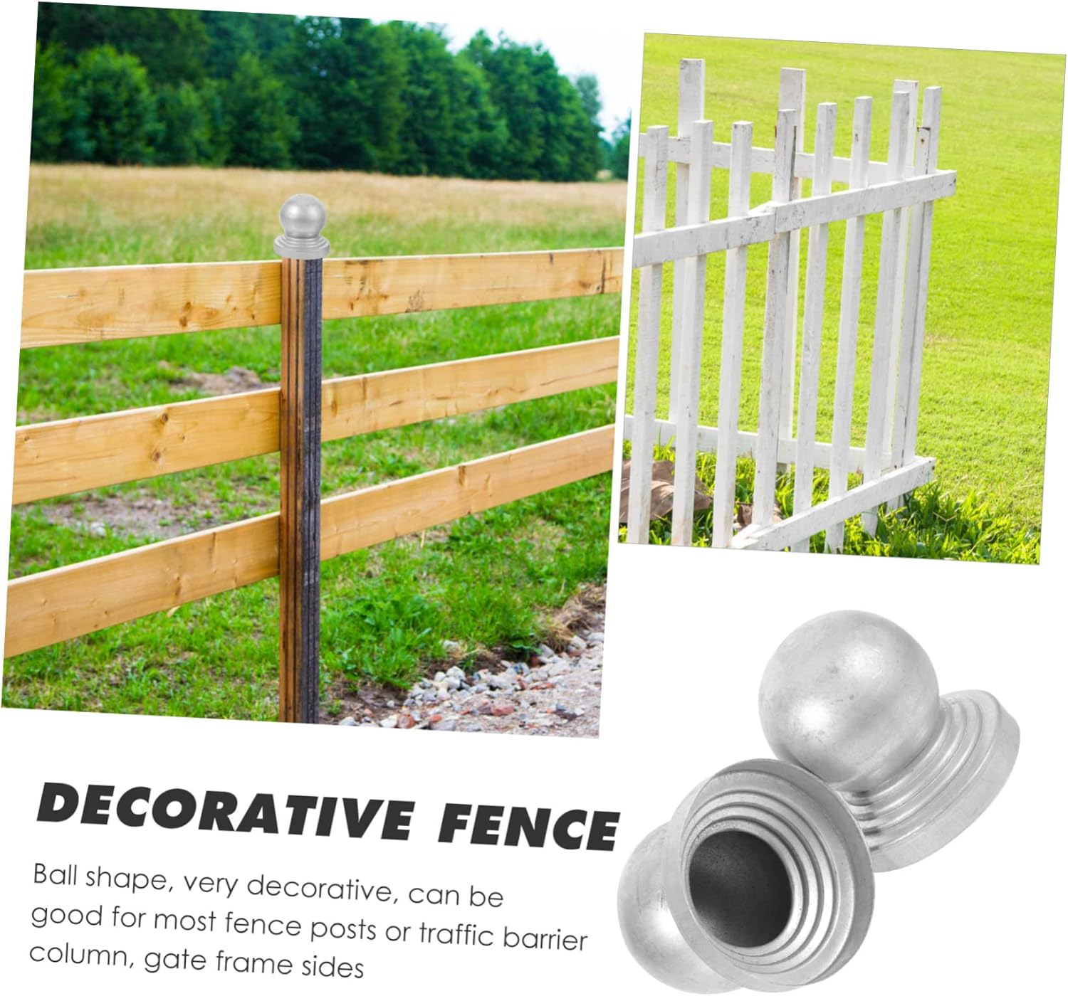 ARTIBETTER 12pcs Decorative Fence Post Caps Shape Covers and Easy to Install for Outdoor Fencing Column Wraps and Garden Decor