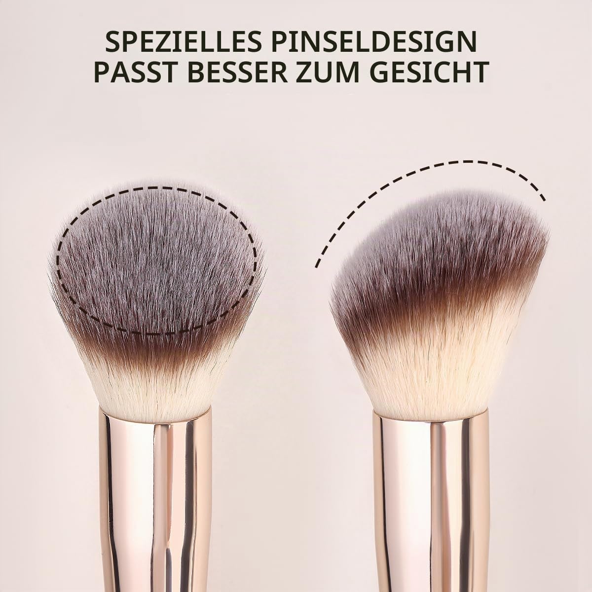 MAANGE Make-up-Pinselset 19-teilig Reise-Make-up-Pinsel für Lidschatten, Puder, Concealer und Foundation Professionelles Make-up-Pinselset mit Etui (Gold)