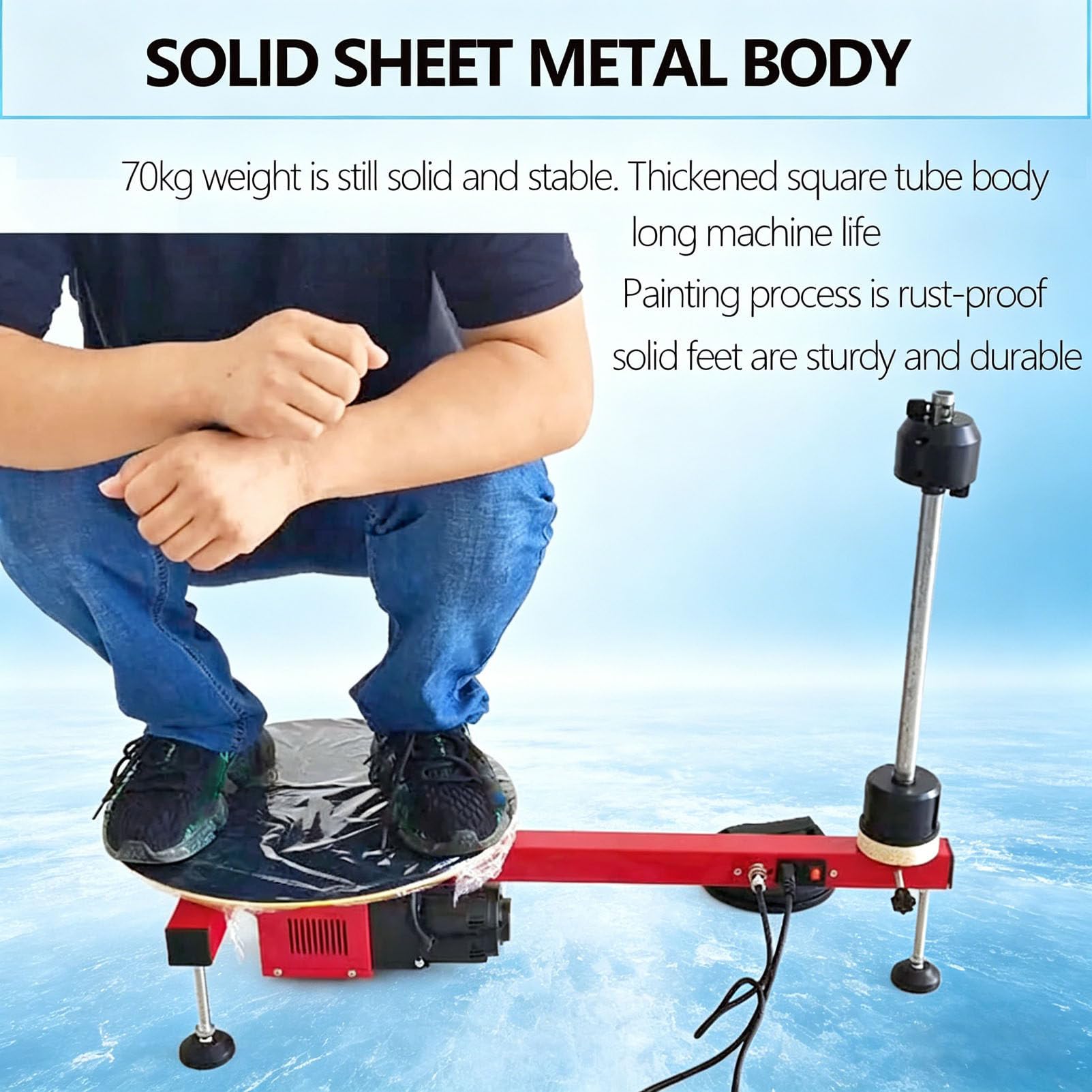 Elektryczny podajnik folii stretch, półautomatyczna maszyna do owijania, podajnik folii spożywczej do folii stretch w rolkach o szerokości 70 cm, maszyna do owijania palet, stół obrotowy 40 cm