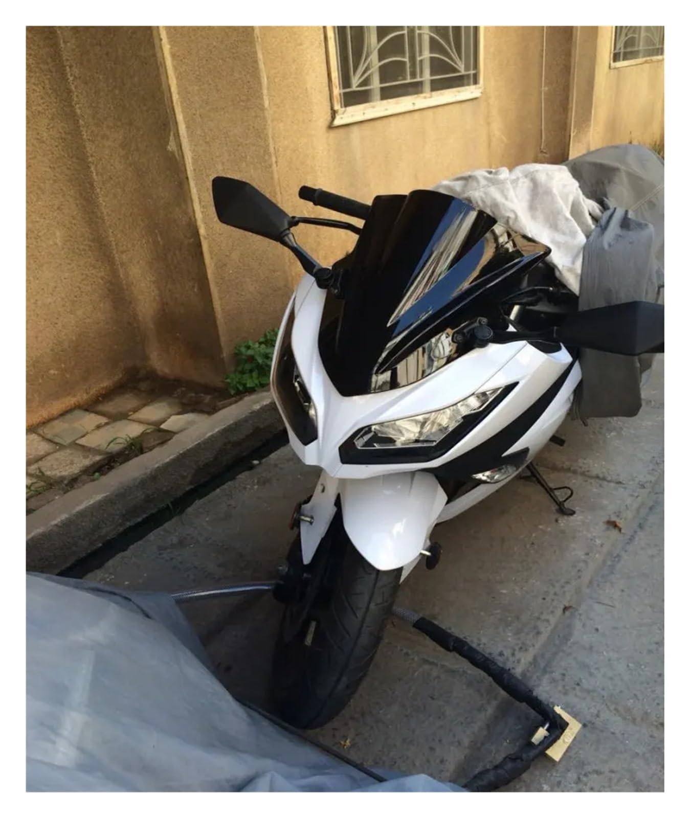 Moto Retrovisores Manillar Espejos Retrovisores Plegables Negros Para NI&NJA ZX636 2009-2024 2010 2011 2012 2013 2014 2015 2016 2017 2018 2019 2020