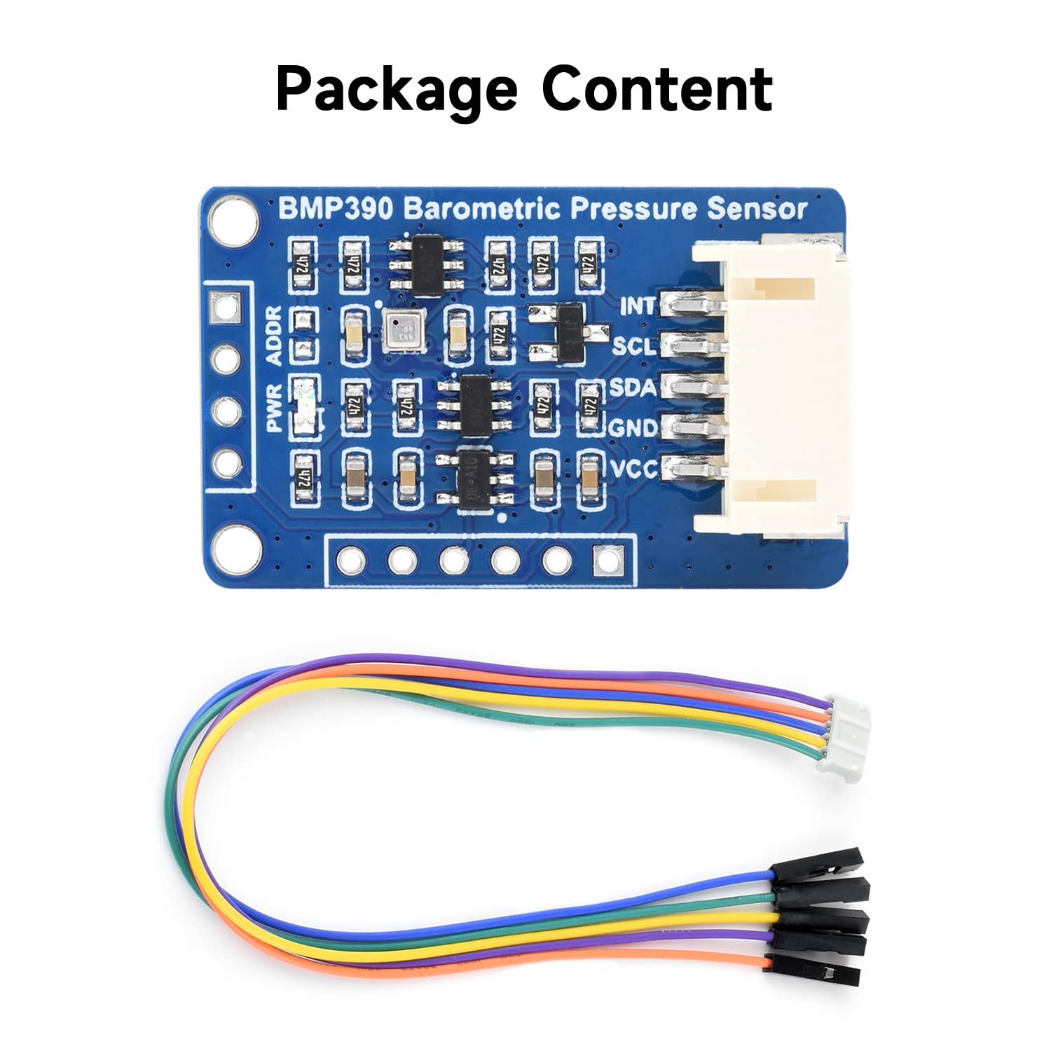 Waveshare BMP390 High-Precision Barometric Pressure Sensor, Barometric Pressure/Altitude/Temperature Measuring, Low-Power Consumption, for Altitude Tracking, for Raspberry Pi/Pico / ESP32