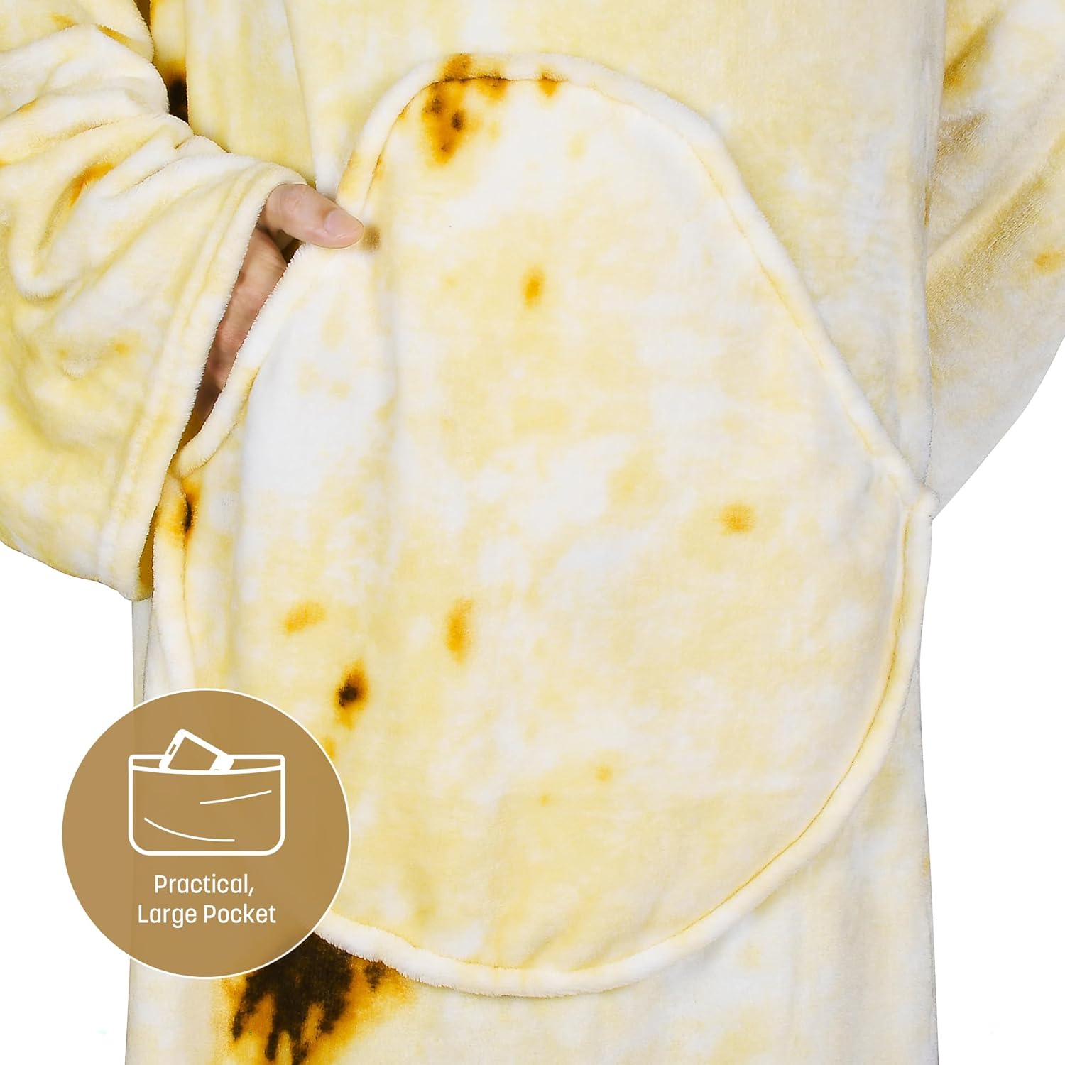 Catalonia Burrito Wearable Blanket with Sleeves and Pocket, Soft Comfy Fleece Snuggy Wrap Throws Blanket Robe for Women and Men - Image 6