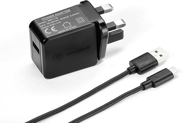 Snakebyte NSW POWER:KIT - Nintendo Switch Powerkit USB Type-C 2m charging cable and plug for use with Nintendo Switch Tablet, 3.5 hour charging time, compatible with Switch Pro Controllers