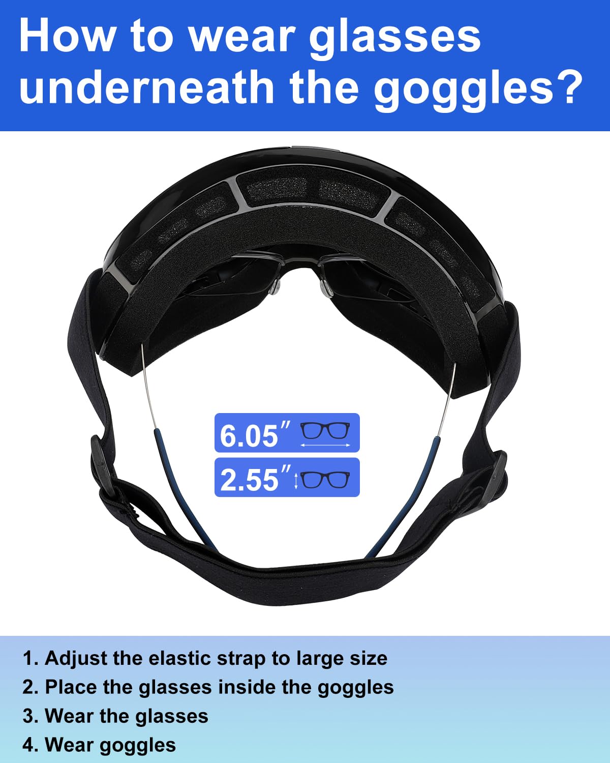 Motorradbrille, Crossbrille ATV Dirt Bike Off Road Racing MX-Fahrbrille Anti Fog UV-Schutz Schutzbrille mit Double Lens Schaumstoff, Verstellbarer Riemen Erwachsenen-Motocross