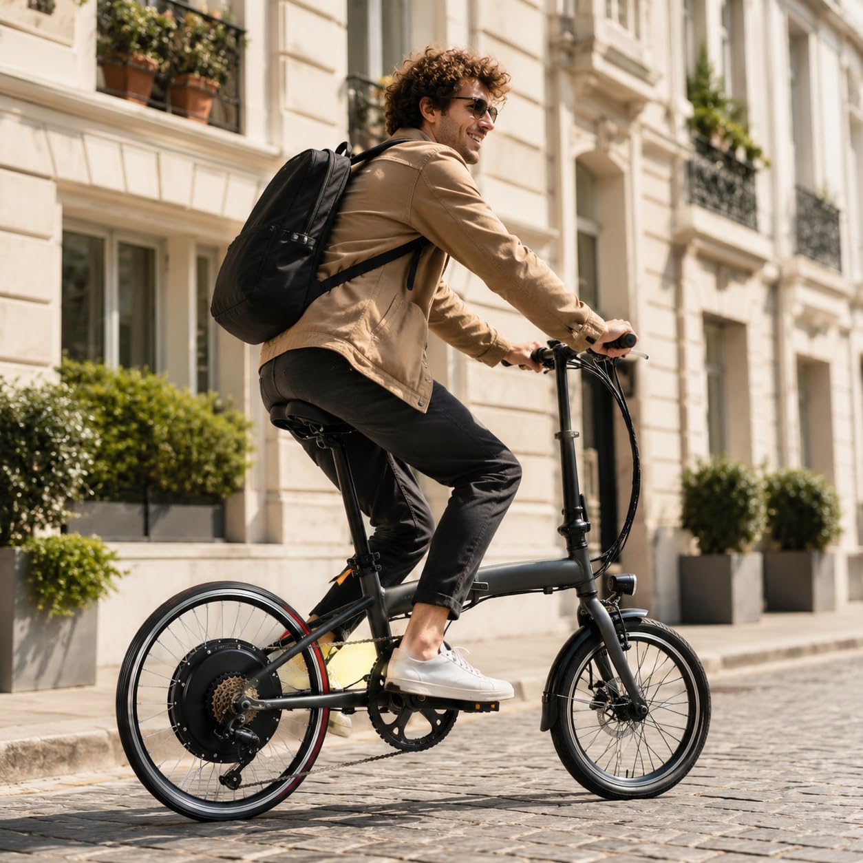 Kit de Conversion Vélo Électrique 20 Pouces 500W, Moteur Moyeu Roue Arrière sans Balais avec Écran LCD, Capteur Pas, Accélérateur au Pouce et Frein Coupure pour VTT Vélo Ville