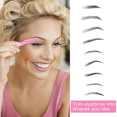 Miniatura 6 de 12 maquinillas de afeitar para cejas, multiusos, herramientas exfoliantes de dermaplaning, afeitadora de cejas con cubierta de seguridad, depilación