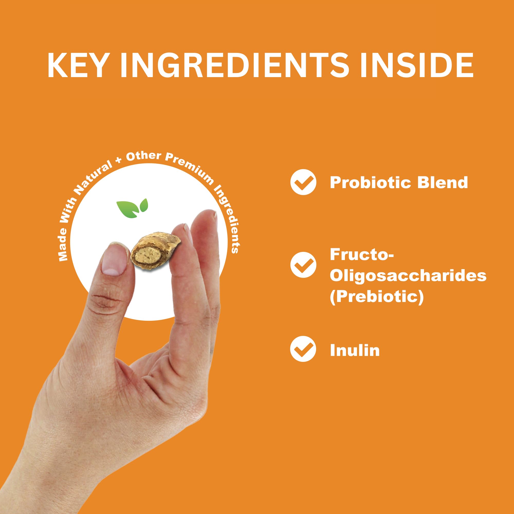 Probiotics for Cats UK, Crunchy & Creamy Cat Treats with 3 Billion CFU, Pumpkin & Salmon Oil, Supports Gut Health - Image 4