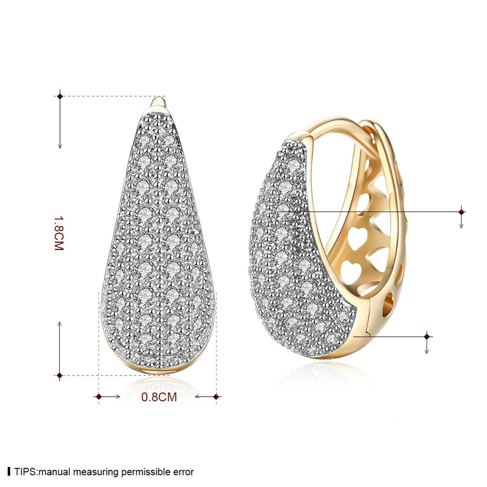 Pendientes de oro auténtico para mujer, oro amarillo 585, 14 K, moissanita, clásicos, pendientes de aro para mujer, pequeños