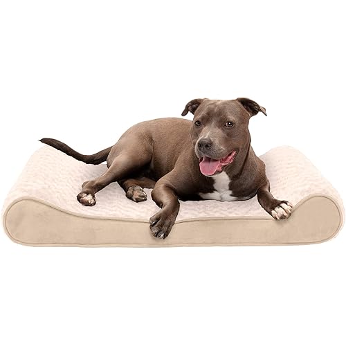 Furhaven Orthopedic, Cooling Gel, and Memory Foam Pet Beds for Small, Medium, and Large Dogs - Ergonomic Contour Luxe Lounger Dog Bed Mattress and More