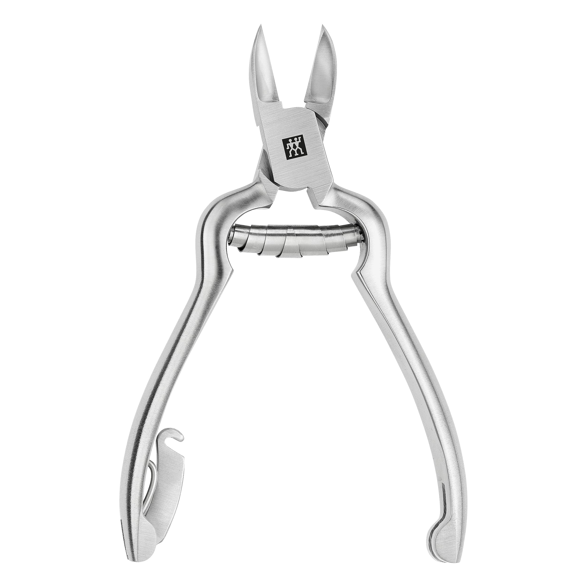 ZWILLING Alicate para uñas (con muelle amortiguador, forma ergonómica, hojas especialmente afiladas para uñas de manos y pies duras), Premium, plateado