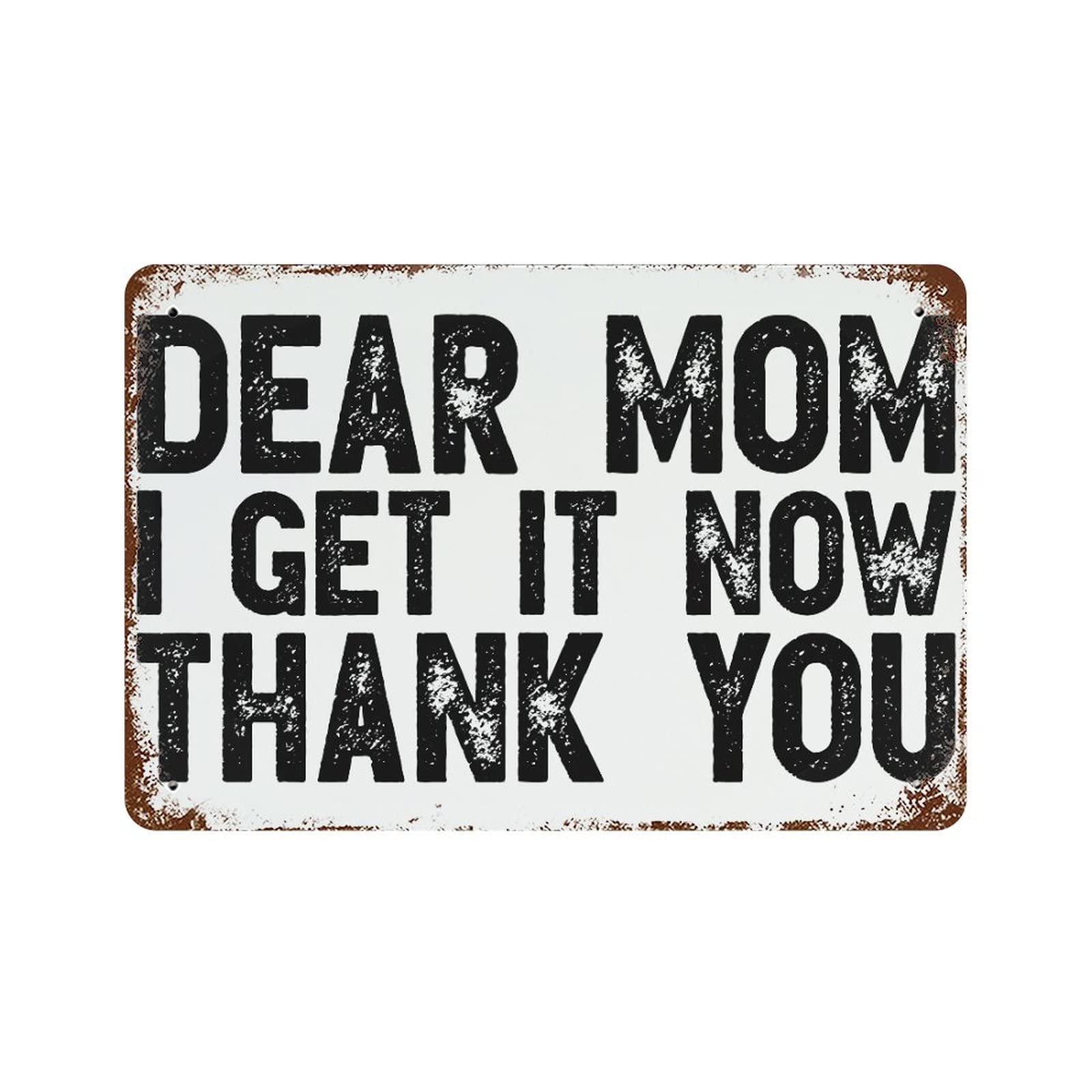 Panneau rustique Dear Mom idée cadeau fête des mères pour bar ou cuisine familiale