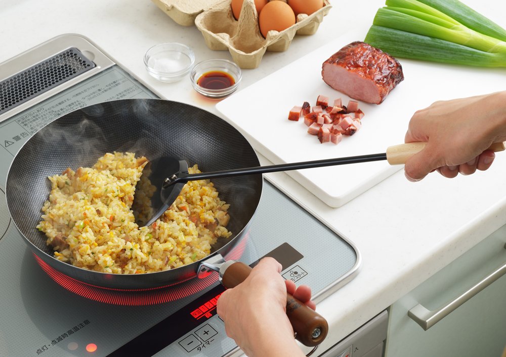 Amazon｜ヨシカワ 日本製 ターナー ブラック 40.7cm クックパル 中華