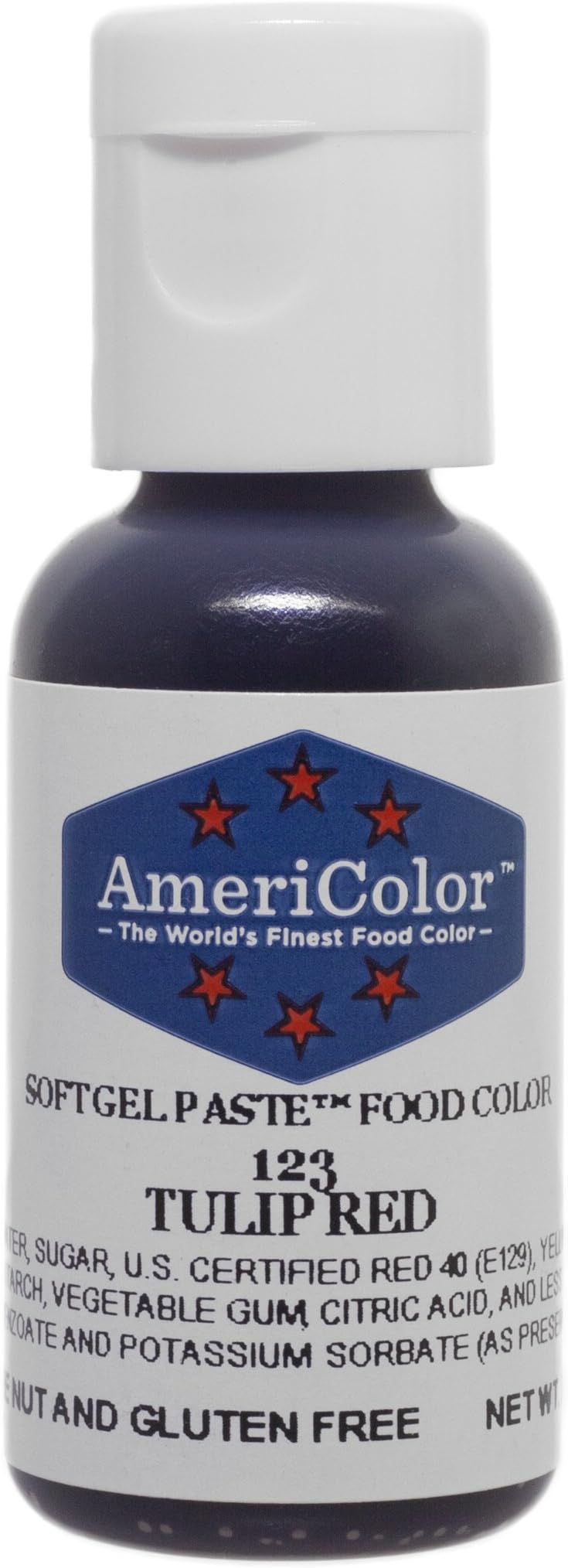 AmeriColor(Tulip Red) - Food Colouring, Tulip Red Soft Gel Paste.2220ml