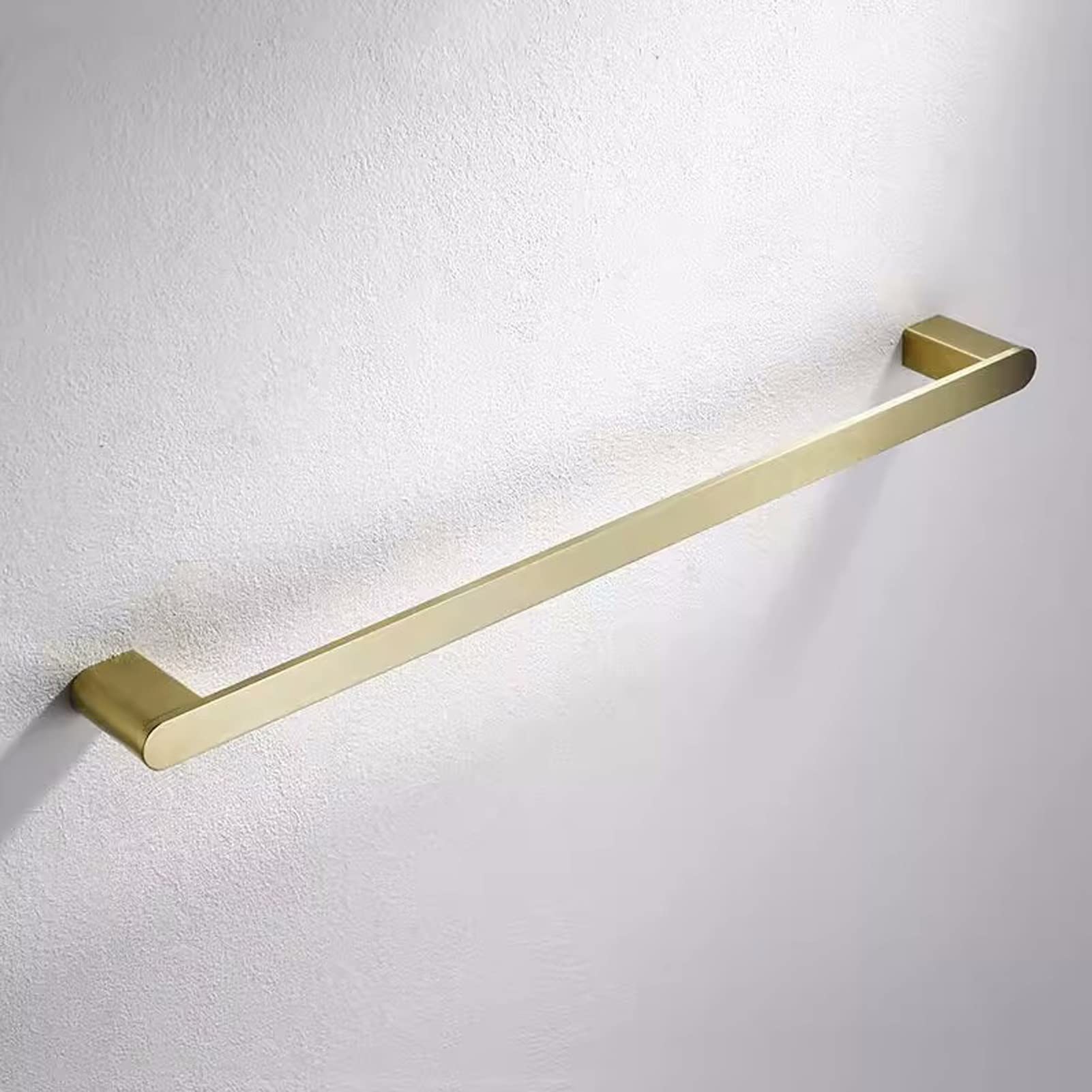 Gold Handtuchstange 40 cm 50 cm Badezimmer Handtuchhalter Edelstahl gebürstet Handtuchstange Wandhalterung Handtuchhalter, Schraubenmontage (Size : 50cm)