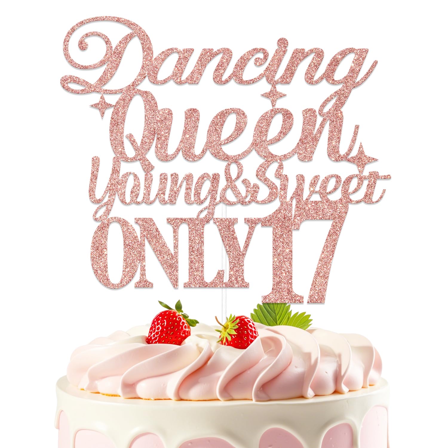 Amazon.com: KEWUFD Rose Gold Glitter Dancing Queen Young and Sweet