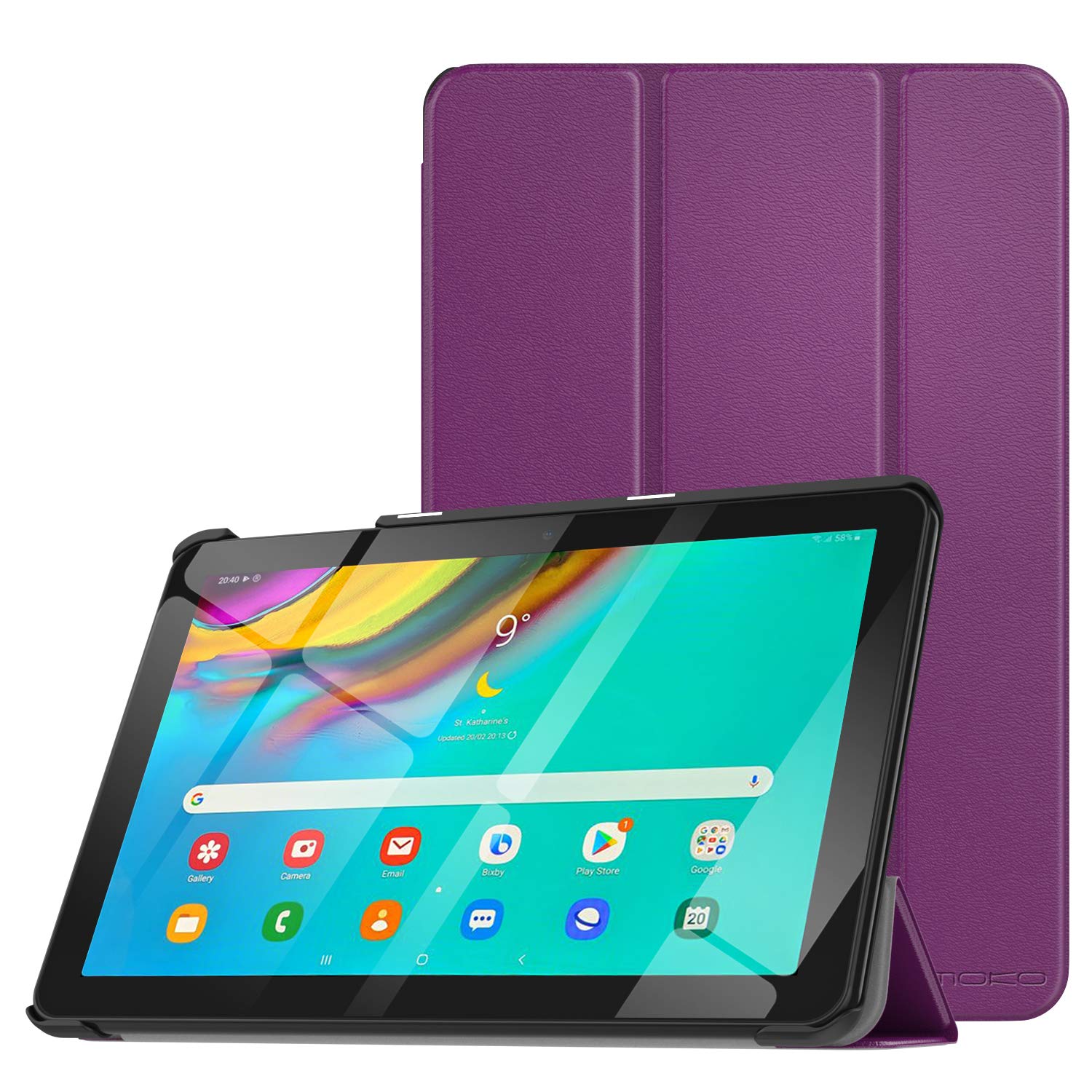 MoKo Case Fit Samsung Galaxy Tab Advanced2 T583 10.1" Tablet, Ultra Lightweight Slim-Shell Stand Cover Folio Case Compatible for Galaxy Tab Advanced2 T583 10.1 Inch 2019 Release Tablet - Purple