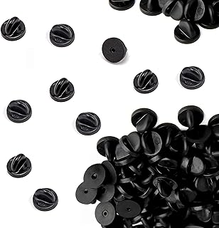 Rubber Pin Backs for Badges, 30 PCS Pin Badge Backs Butterfly Clutch Locking Pin Backings Rubber for Badges Replacement Uniform Locking Tack Pins for Lapel Pins Jewelry Making Hats Badges