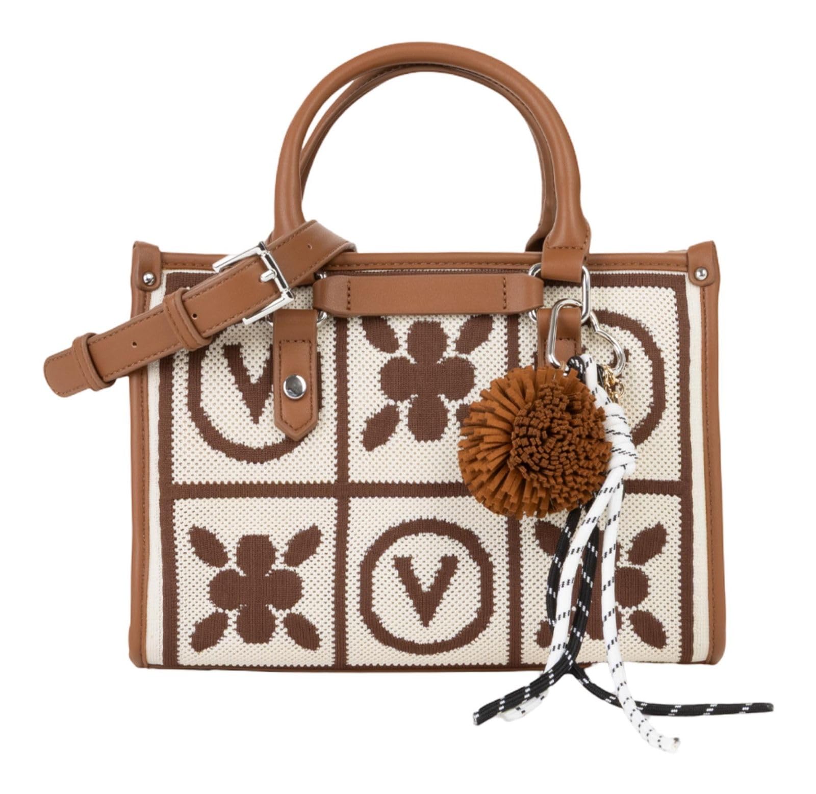 Valentino Handtasche Umhängetasche Tyle Shopping Bag Cuoio/Multicolor braun