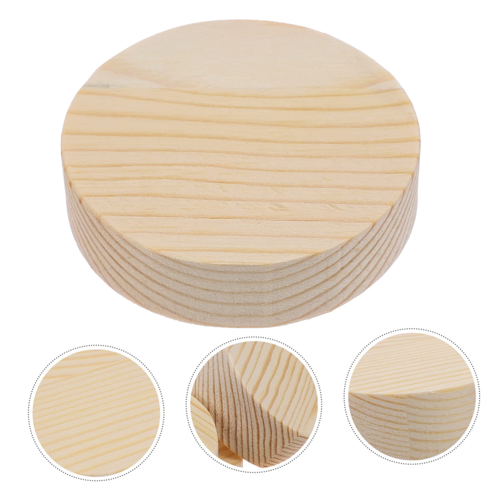 OSALADI 10 Holzscheiben Rund Rohlinge zum Basteln und Bemalen Sicher für Kinder 10 Stück Packung für Selbstgemacht Projekte und Hochzeitsdeko