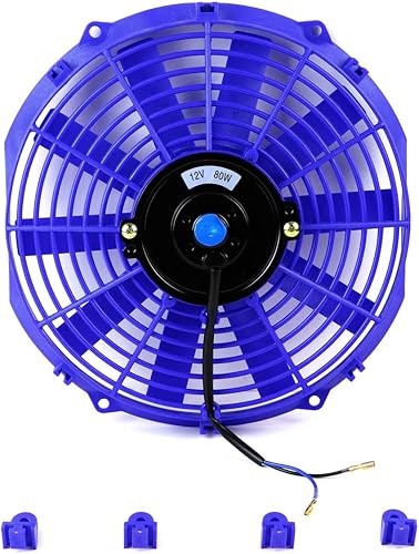 Miniatura 2 de Juego de ensamblaje para ventilador eléctrico de automotor de alto rendimiento de Dynasty, juego de 2, Azul