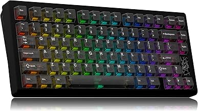 Chilkey Slice75 HE Gaming Keyboard: Hall Effect Aluminum Keyboard with Flux Switch, Rapid Trigger, 8K Polling, Per-Key RGB Gaming Magnetic Switch Key Board for PC Mac Win (Translucent Black)