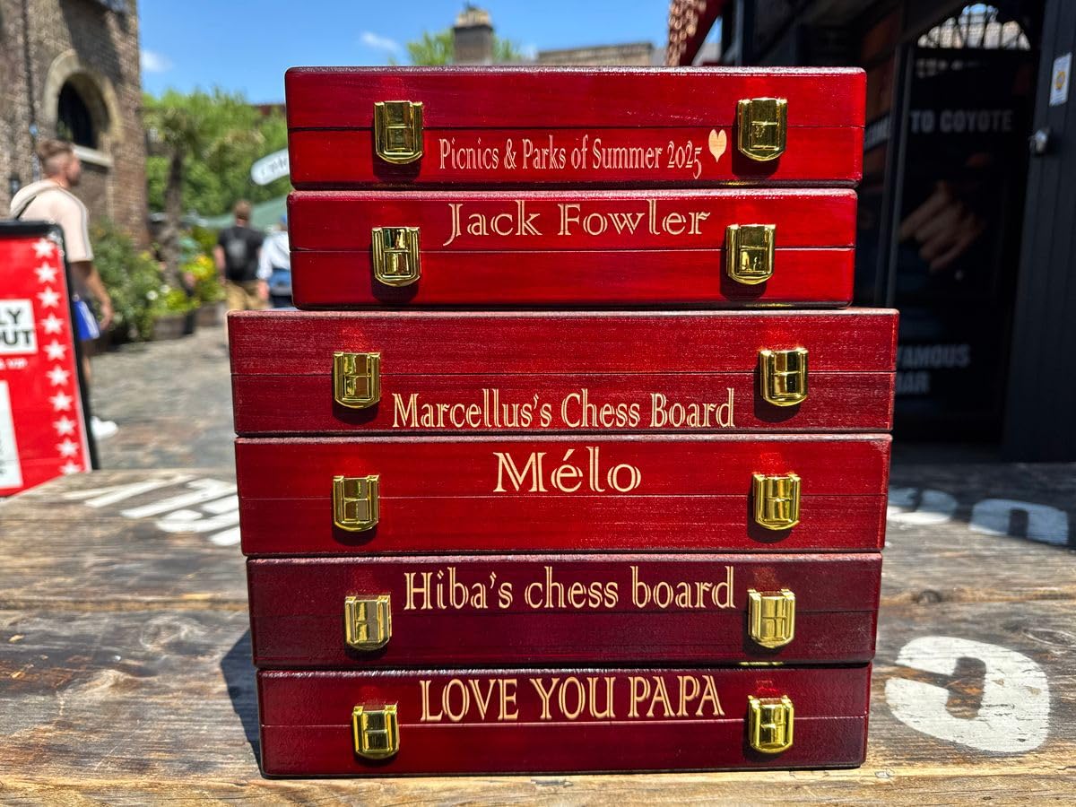 Magnetic Adult Chess Set – Folding Wooden Chess Board with Storage – Portable Chess Game for Home or Travel (12 inch Personalised with Carry Bag) — image 1