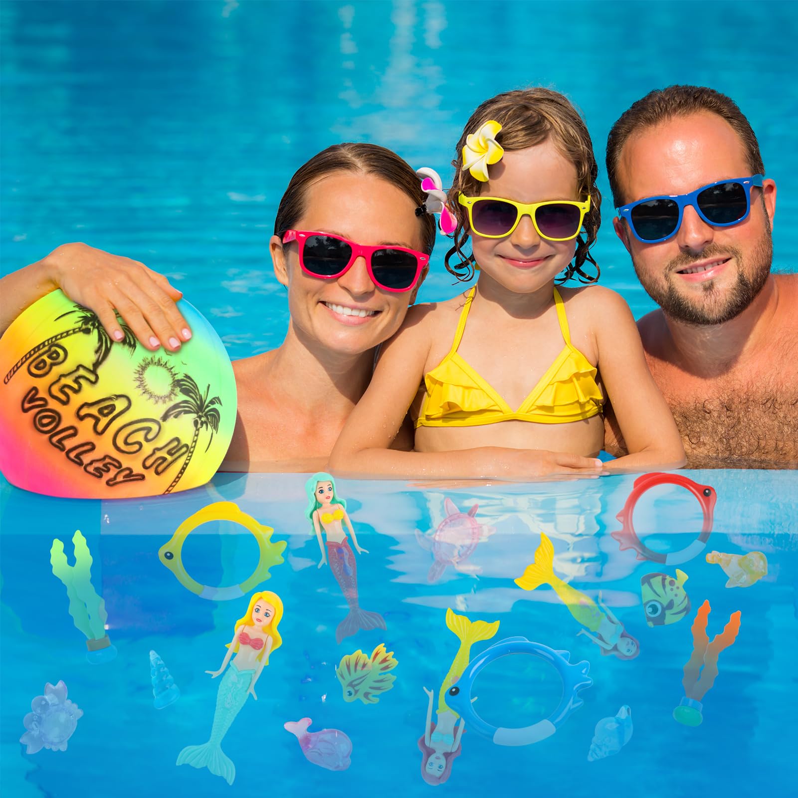Anneau De Piscine Gonflable 91 Cm – Bouée Jaune Pour Enfants Et Adultes, PVC Extra Épais Sans BPA, Capacité 60 Kg