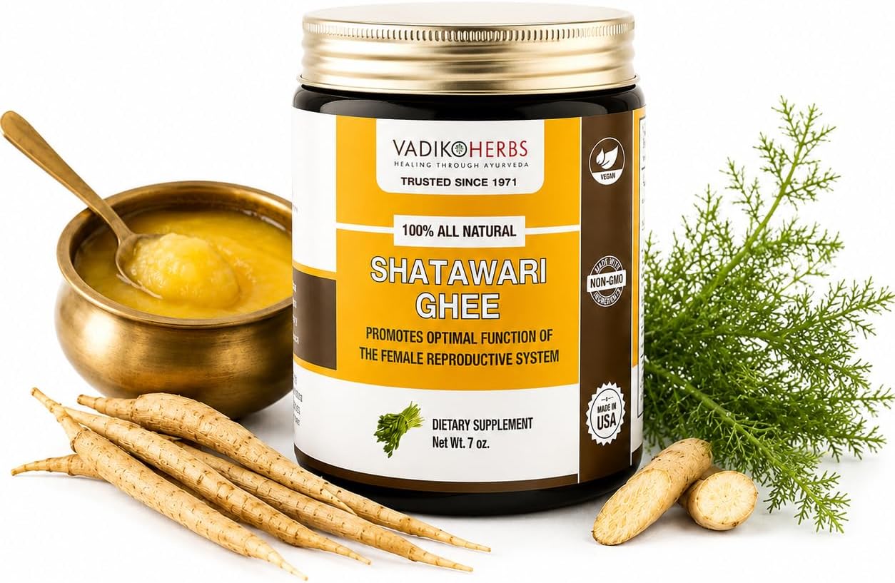 Vadik Herbs Shatawari Ghee (Ghrita), 7 oz, Organic Ghee Women's Wellness