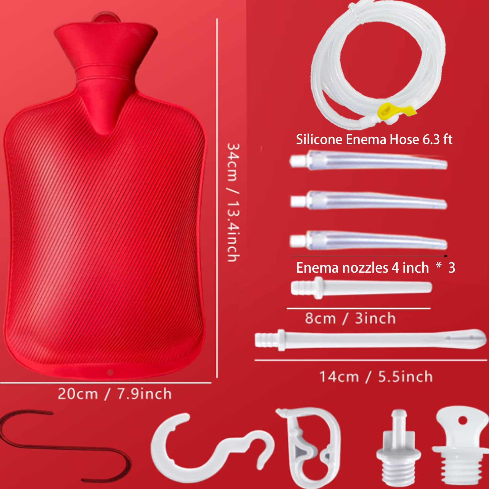 Amazon.com: JZCXword Kit de bolsa de enema para limpieza de colon