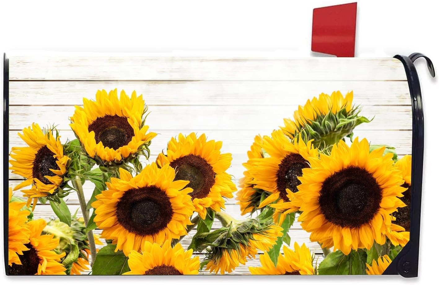 FGSS Fall-Pumpkins Autumn-Leaf Magnetic-Mailbox-Cover Harvest Thanksgiving Post-Letterbox-Cover Wrap Outdoor Garden Decor 21×18"