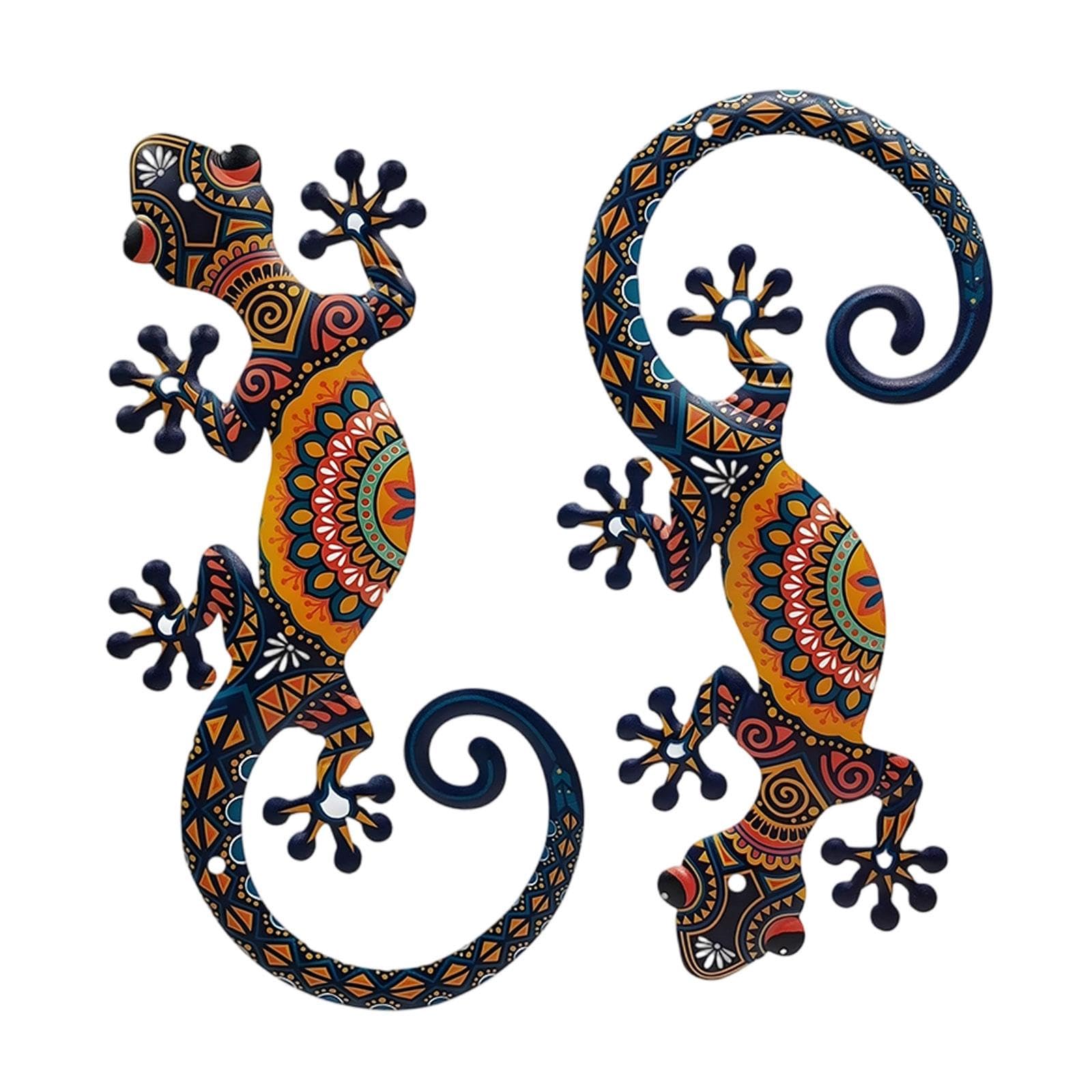Bnf® 2Pcs Gecko Wall Decor Home Decor Artwork Fence Porch Corridor Gecko Wall Art-image-30