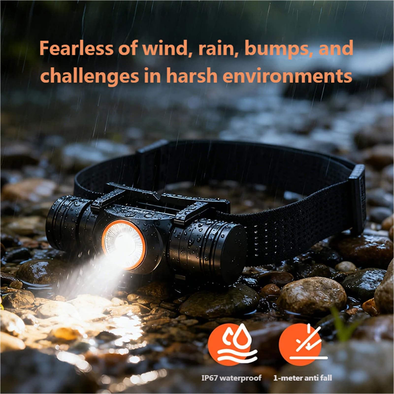 Lampe frontale puissante pour la pêche, lampe de poche puissante, éclairage pour les urgences, les travaux de réparation et de travail