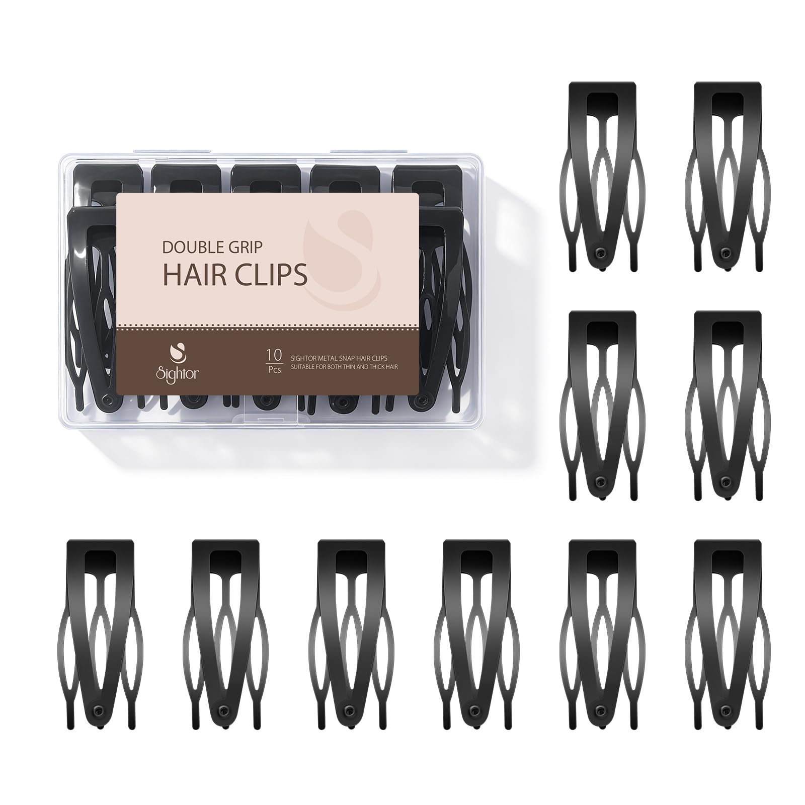 Sightor 10 Pcs Double Grip Hair Clips - hair accessories | Mubboo