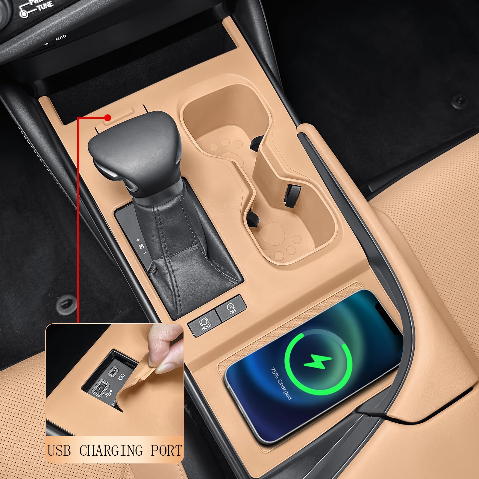 Compatible with Lexus ES 2022, 2023, 2024 ES250, ES350, ES302h Central Control Protection Silicone pad, Anti Slip pad, Water Cup Storage Box, Automotive Interior Accessories