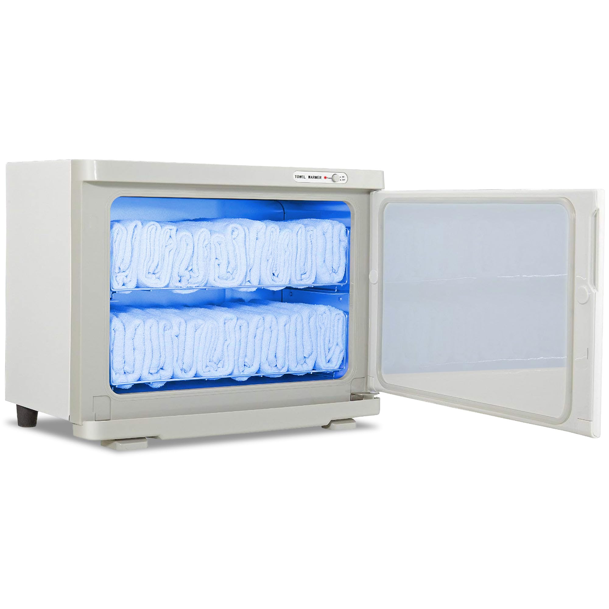 Pursonic Professional Towel Warmer with UV Sterilizer - 18L Premium Towel Warmer 360 Heating with Separate Water Tank - Aluminum Interior for Bathroom, Spa, Salon & Home (White)