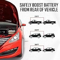 Vista 5 de Energizer - Cables de puente para batería de auto con luces LED integradas, cables resistentes para arrancar baterías muertas o débiles, bolsa