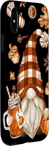 Miniatura 9 de iPhone 14 Plus lindo patrón de Acción de Gracias para el caso de especias de calabaza y gnomo de otoño