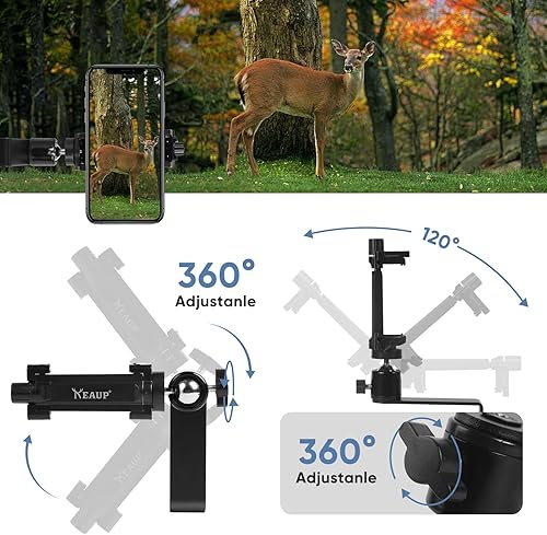 Miniatura 2 de Soporte universal para teléfono celular de 360  para arco para soporte de teléfono con arco compuesto caza fotos y video grabadora de momentos