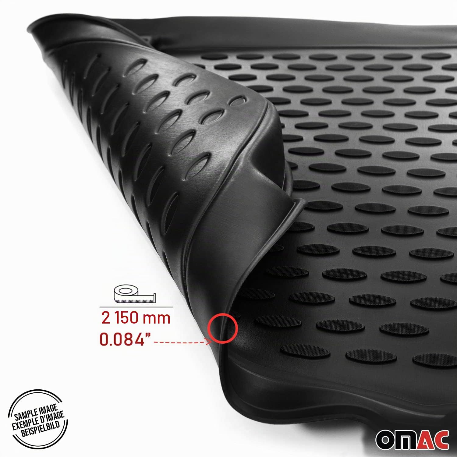 Tapis de Sol Compatible avec Dacia Duster 2014-2018 Caoutchouc TPE Noir