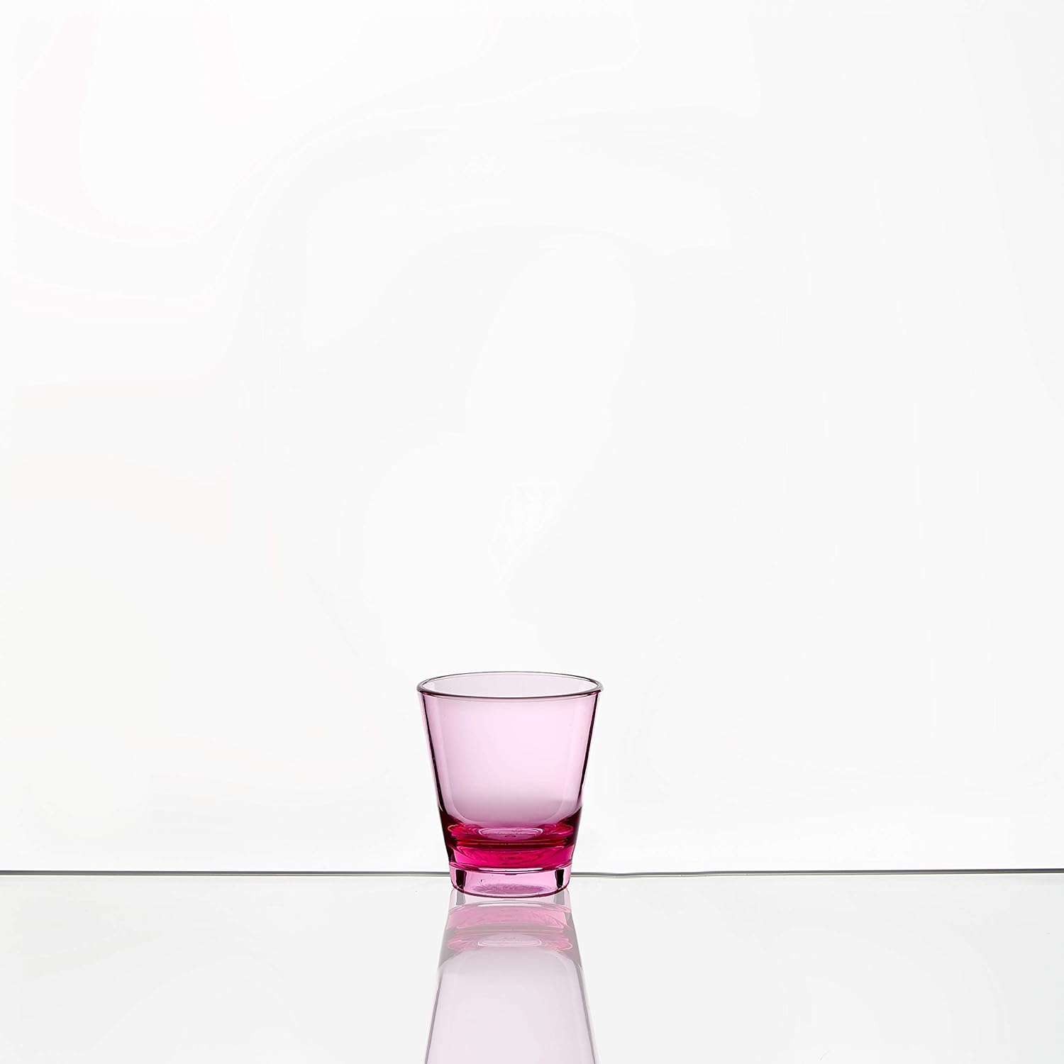 4 Transparent Pink TRITAN Plastic Shot Glasses (70ml) Dishwasher Safe