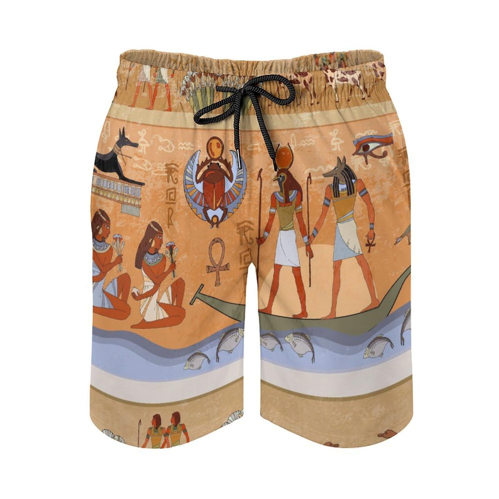 Maillots De Bain pour Hommes Board Shorts Motifs Égyptiens Shorts De Surf Short De Plage À Séchage