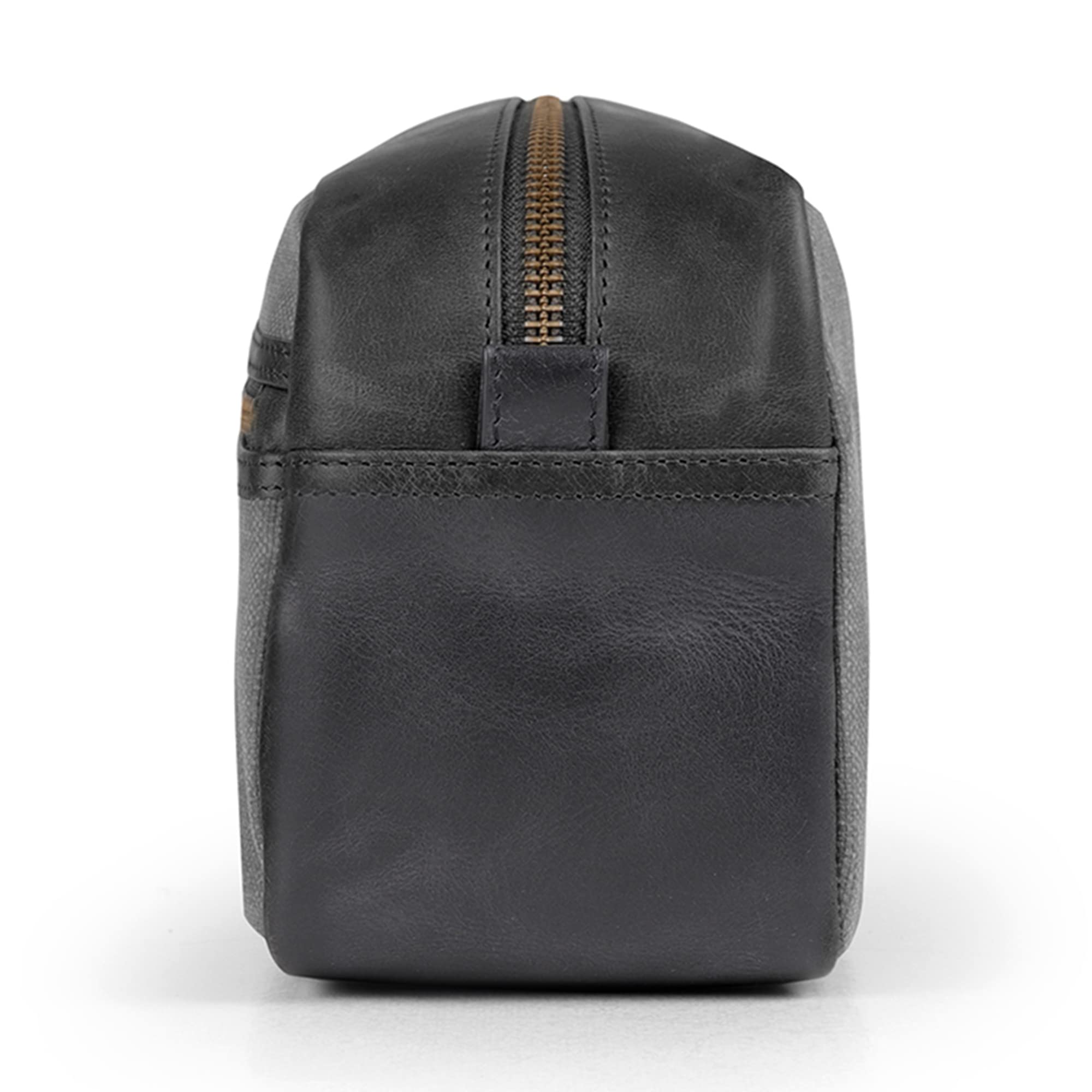Londo Bolso de Aseo, Viaje en Cuero Genuino, para cosméticos, afeitarse los artículos, Dopp Kits, Unisex