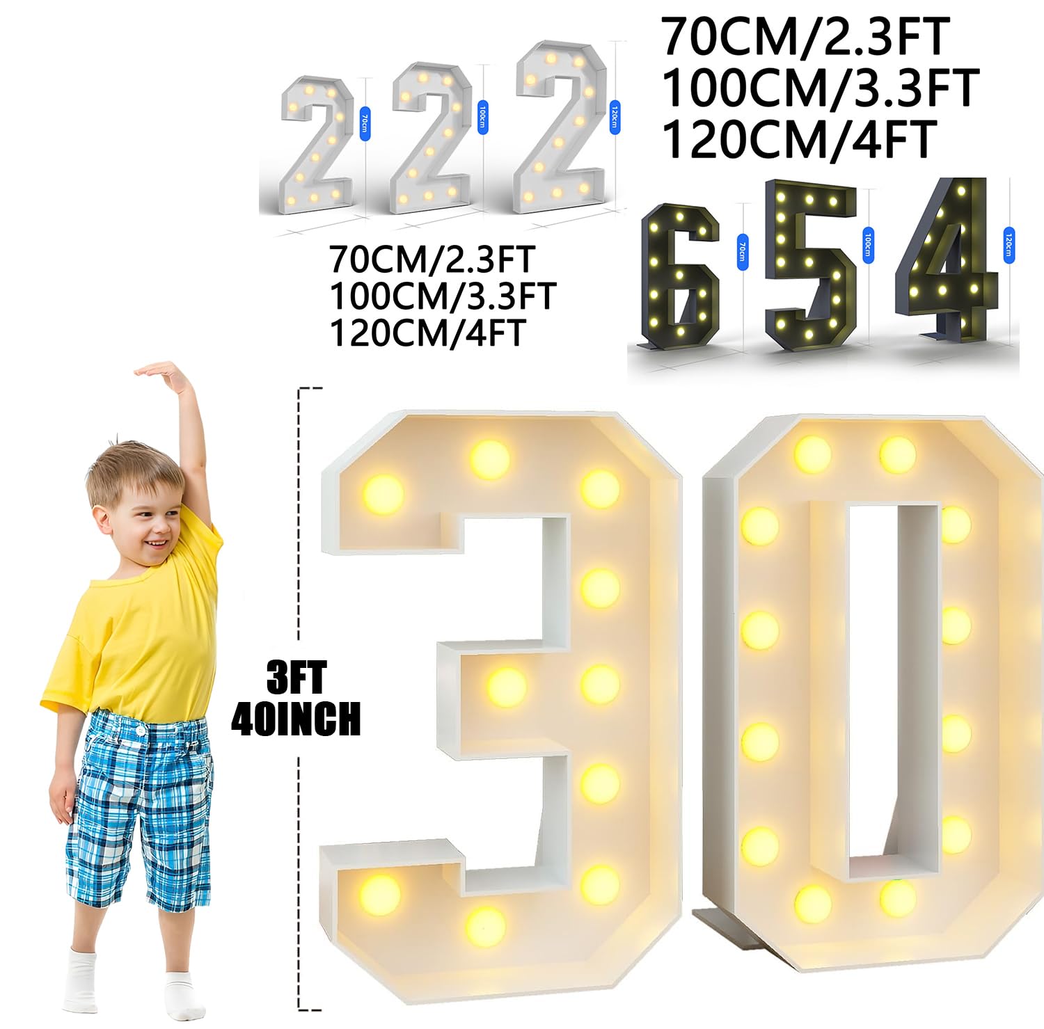 60e verjaardagsdecoraties voor vrouwen en mannen: oplichtende cijfers, grote 1,5 m 60e huwelijksverjaardag, feestdecoratie, groot feesttent, nummer voor 60e verjaardag, ballonnen, cadeau, kartonnen